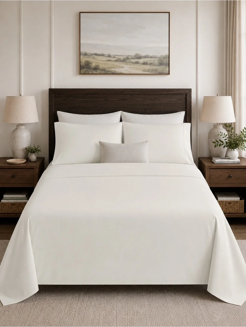 Color Sense 800 Thread Count Full Sheet Set Ivory